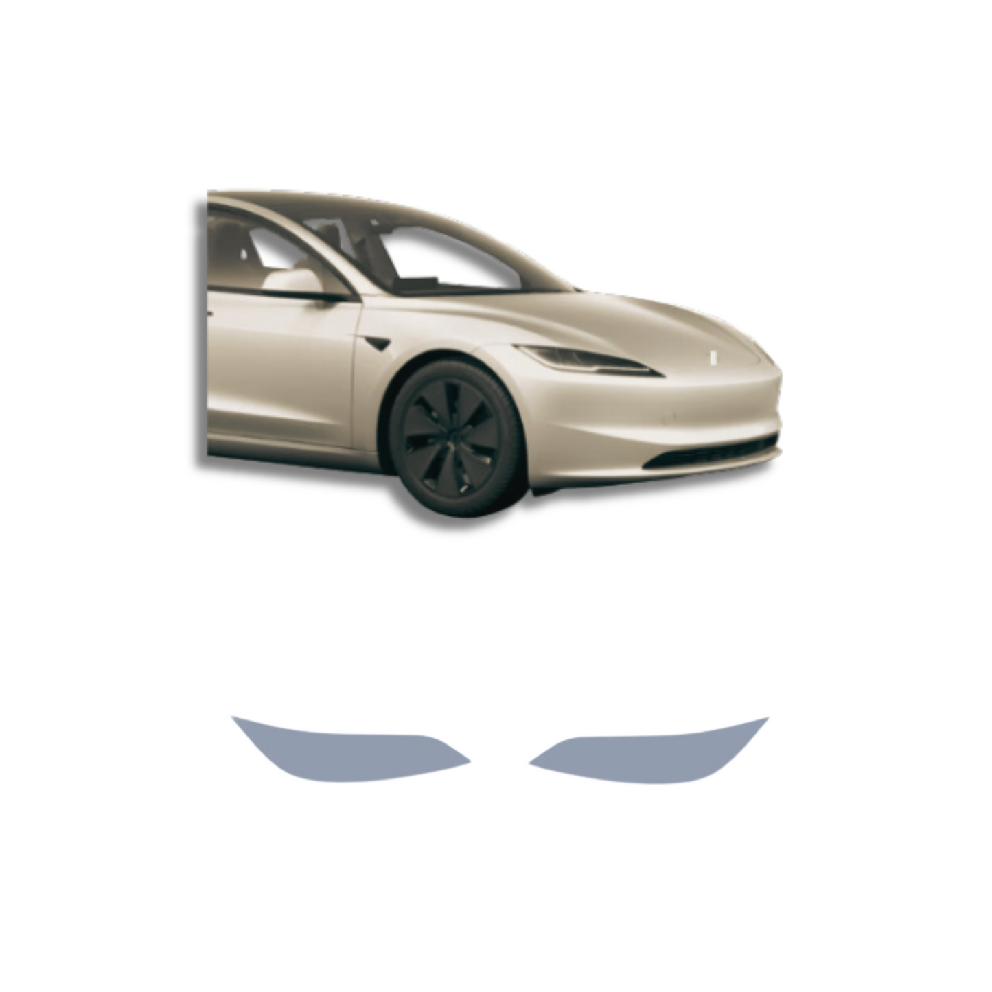 2024  Tesla Model 3 Headlight Paint Protection Film PreCut PPF