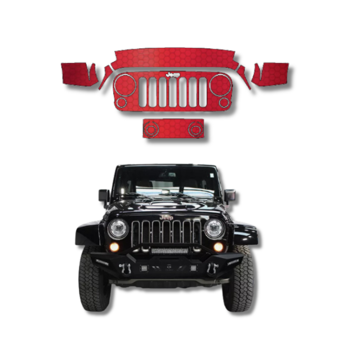 2007-2018 Jeep Wrangler JK Pre-Cut Paint Protection Film Clear Bra PPF